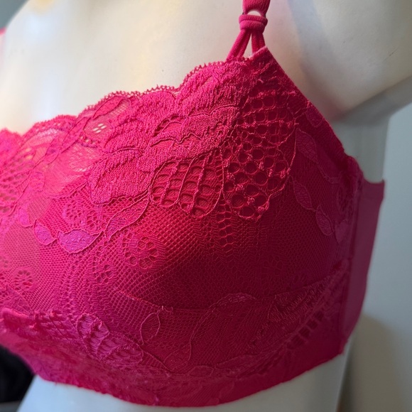 NATORI Zen Contour Lace Underwire Cami Bra In Hot Pink‎ 32DDD NWOT - Picture 4 of 12
